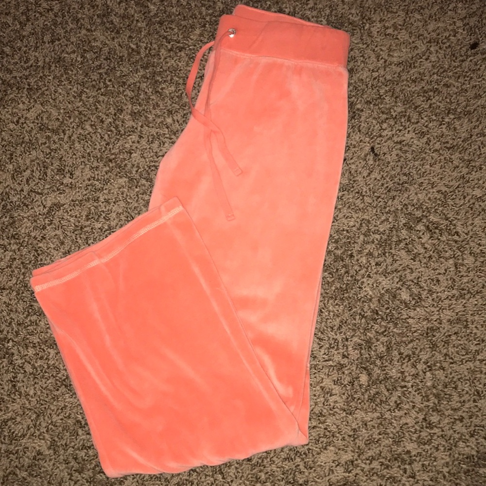 New York & Company Velour Track Pants (Peach)